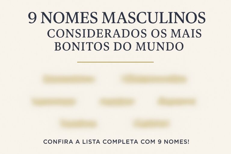 9 nomes masculinos considerados os mais bonitos do mundo