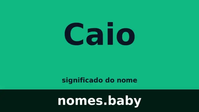 Significado do nome Caio