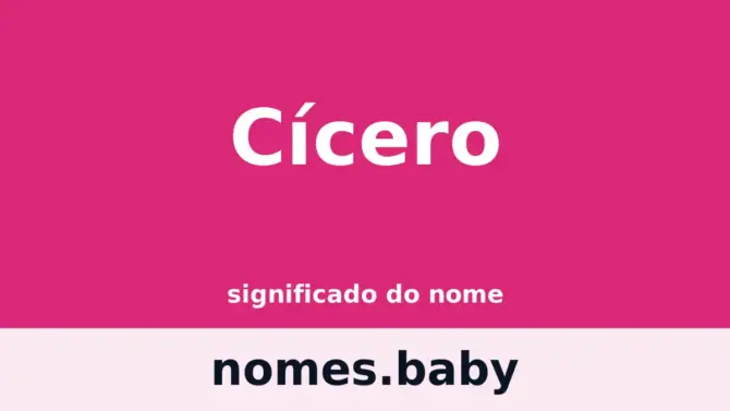 Significado do nome Cícero