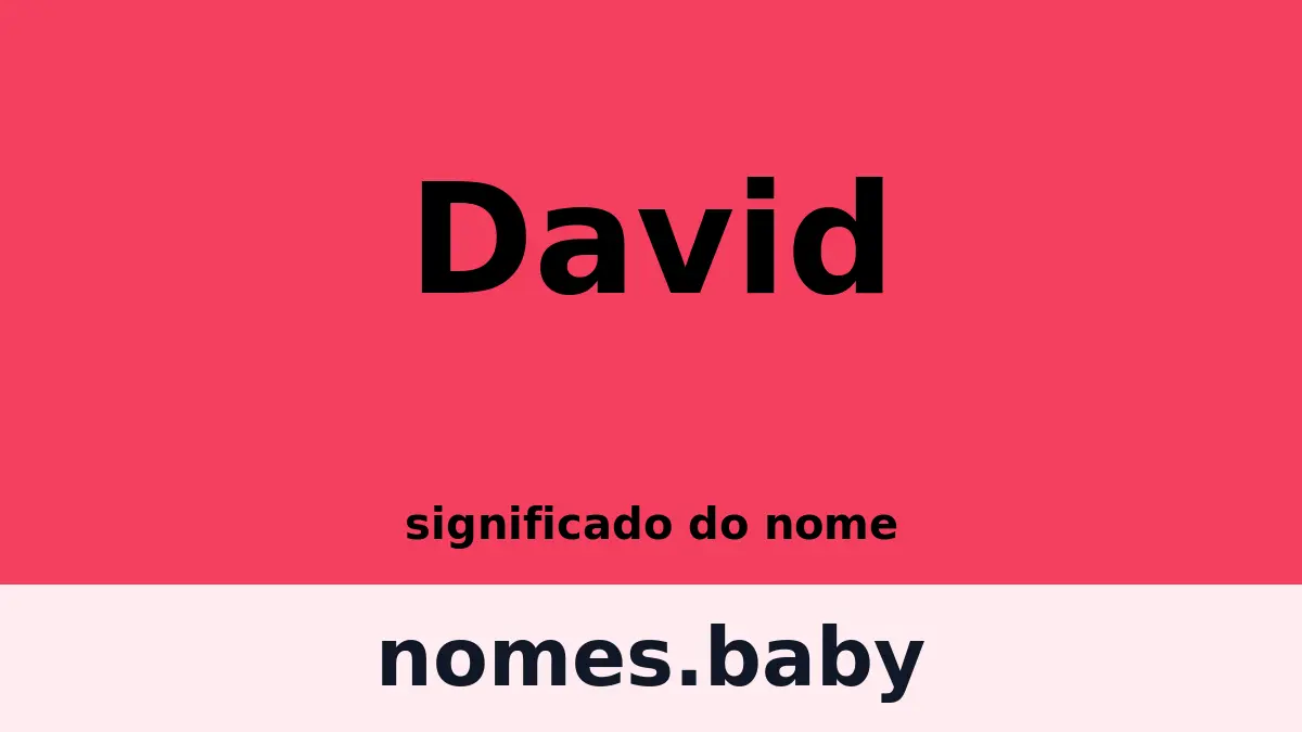 Significado do nome David