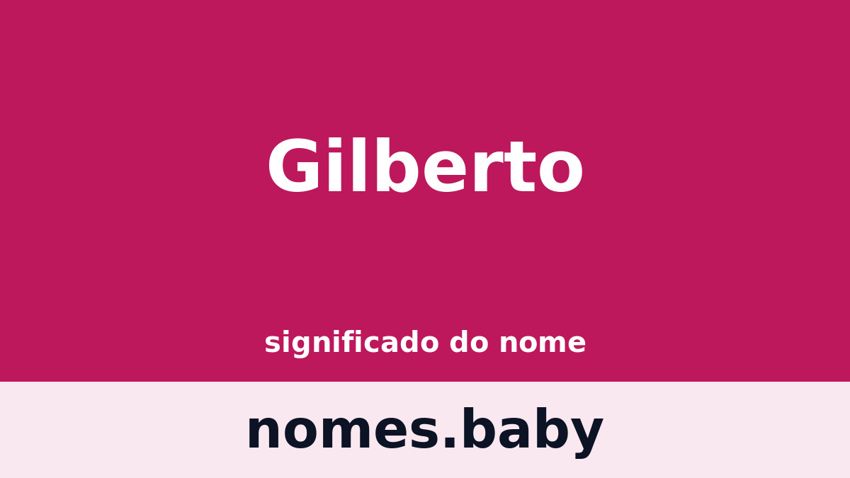 Significado do nome Gilberto