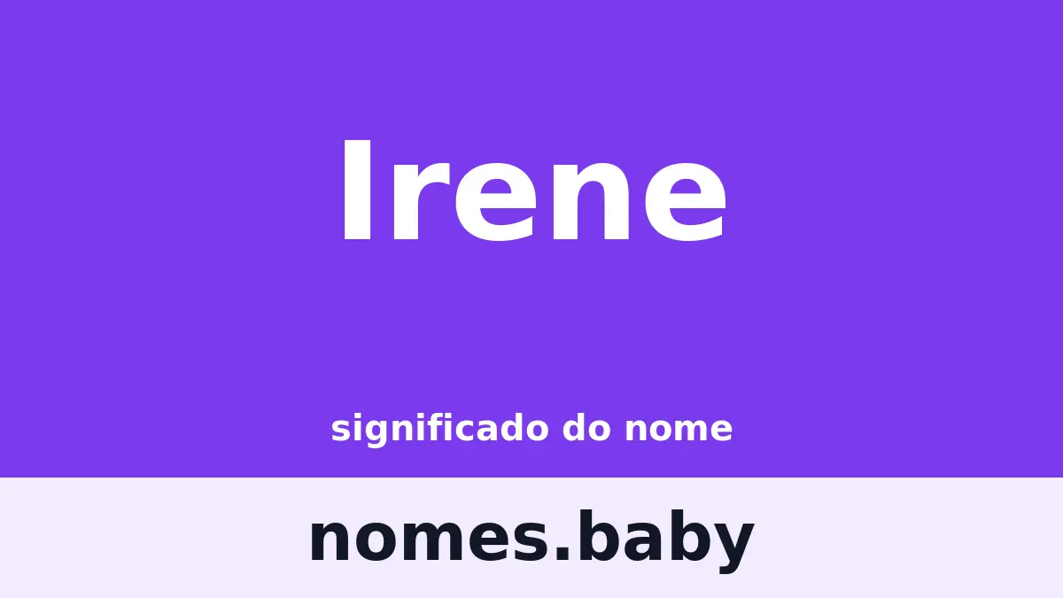 Significado do nome Irene