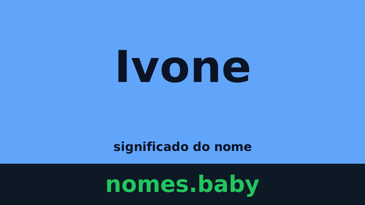 Significado do nome Ivone