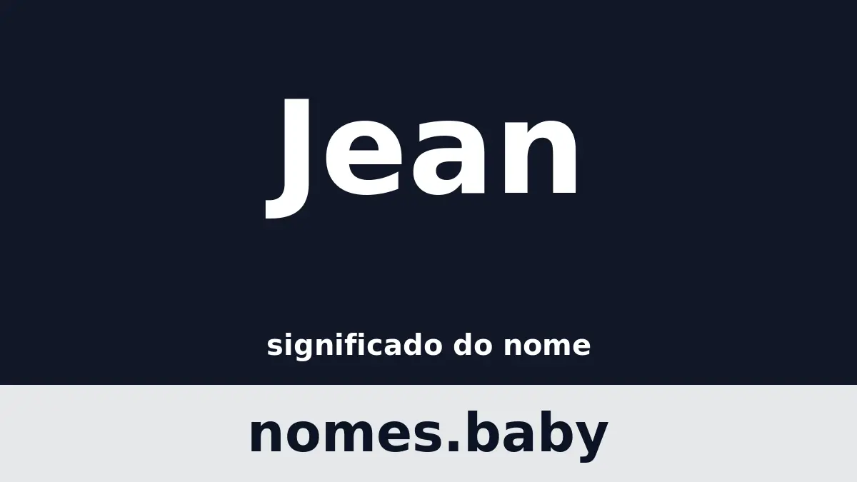 Significado do nome Jean