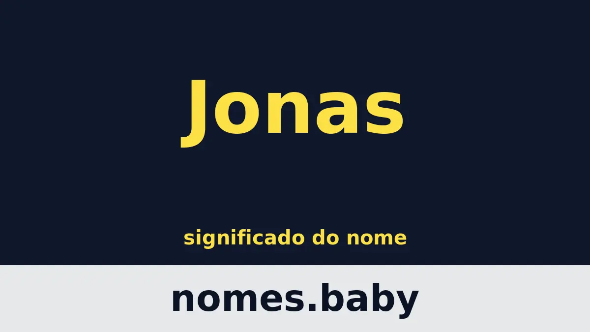 Significado do nome Jonas