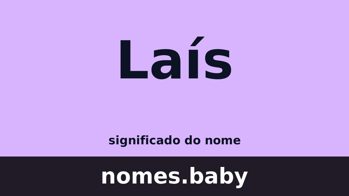 Significado do nome Laís
