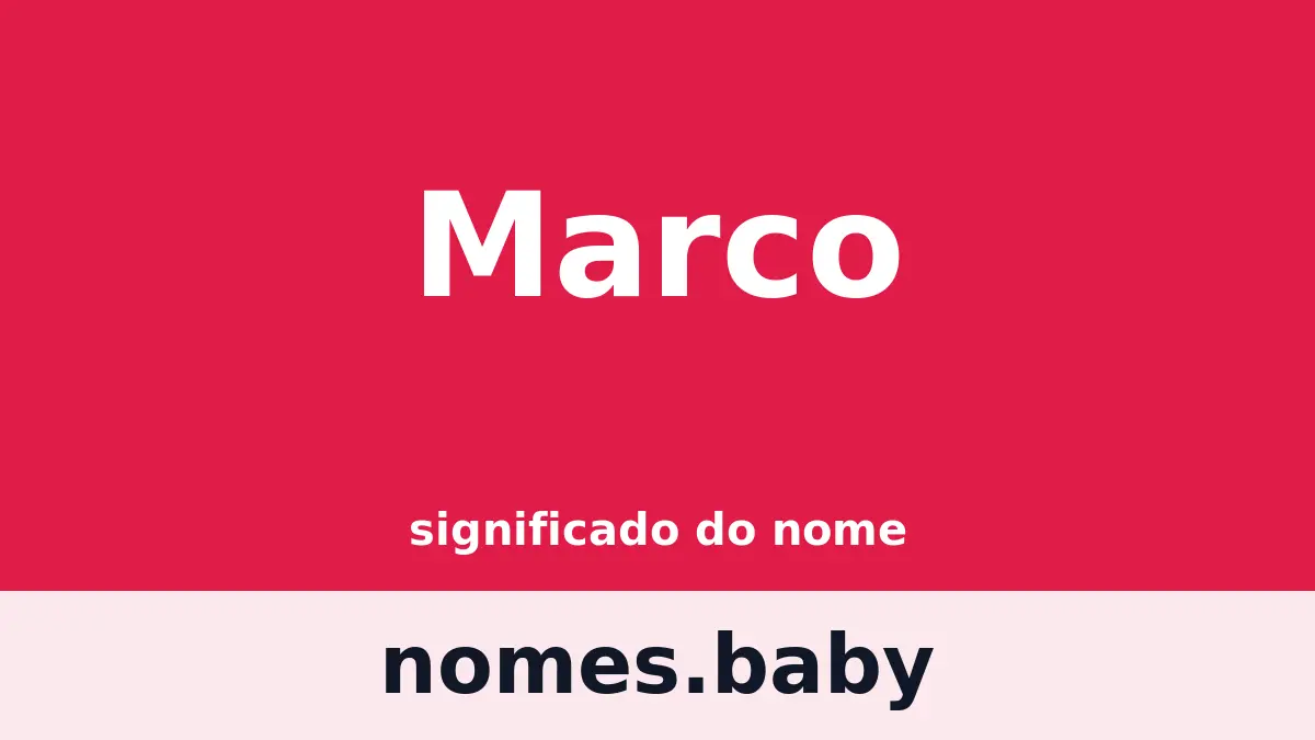 Significado do nome Marco