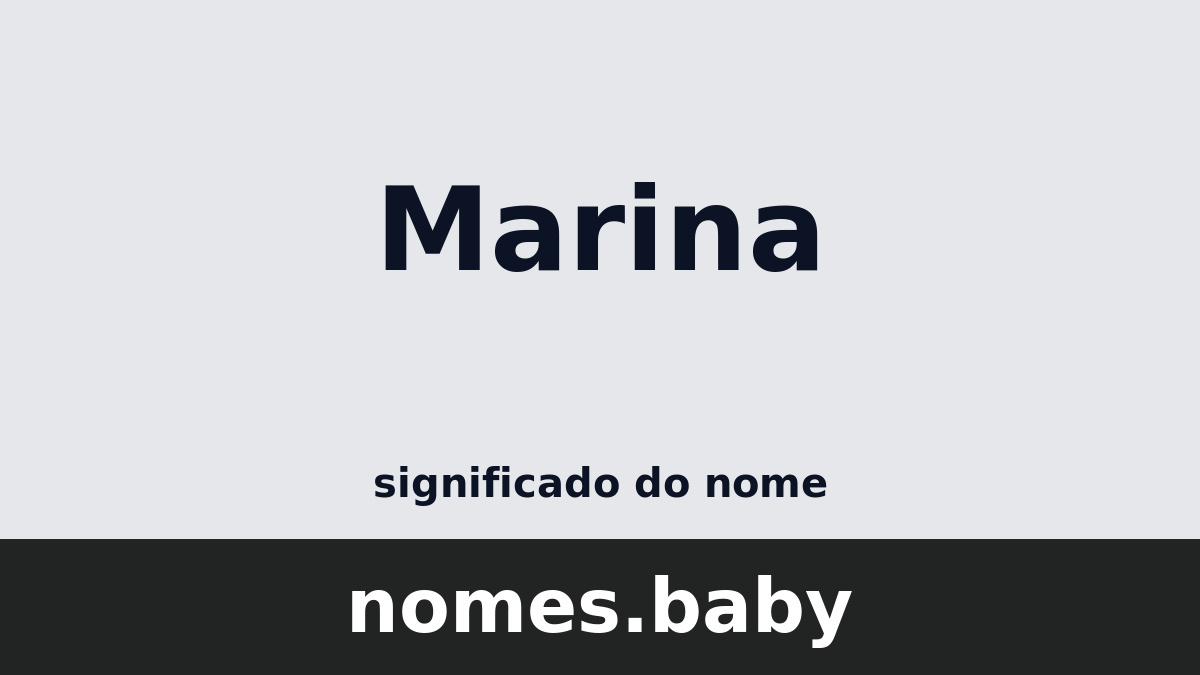 Significado do nome Marina