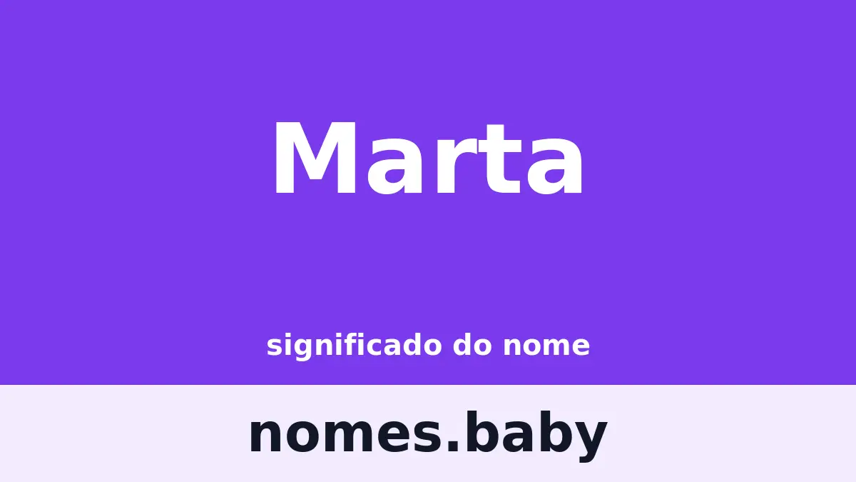 Significado do nome Marta
