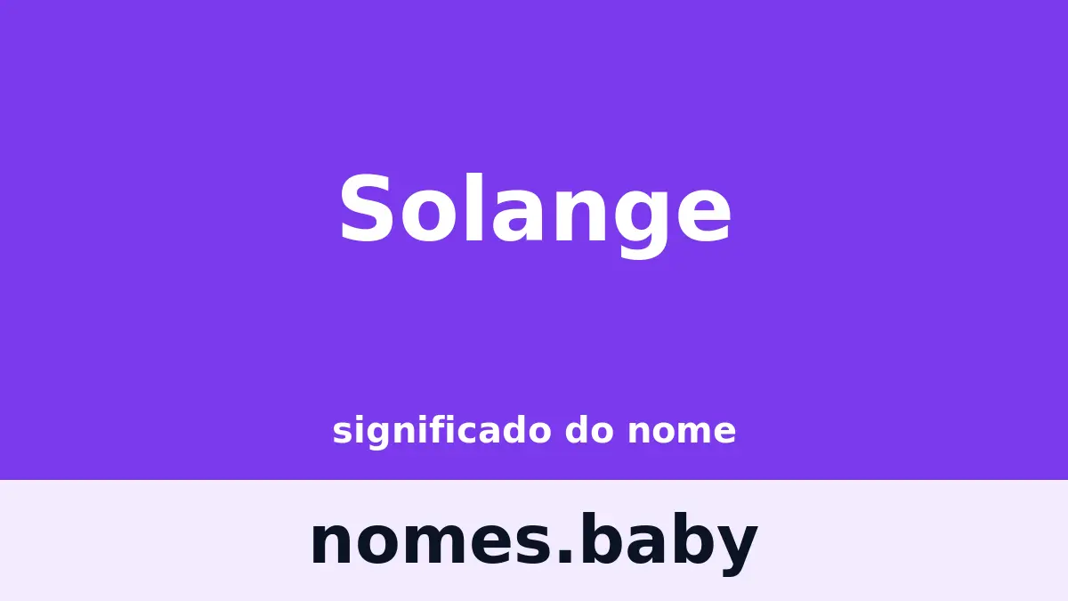 Significado do nome Solange