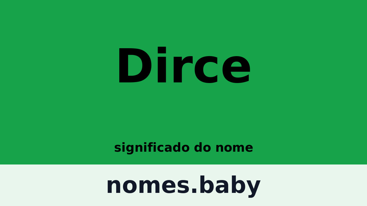 Significado do nome Dirce