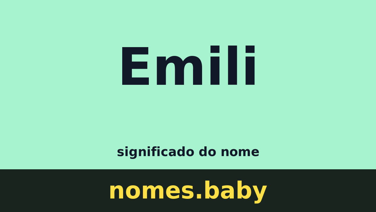Significado do nome Emili