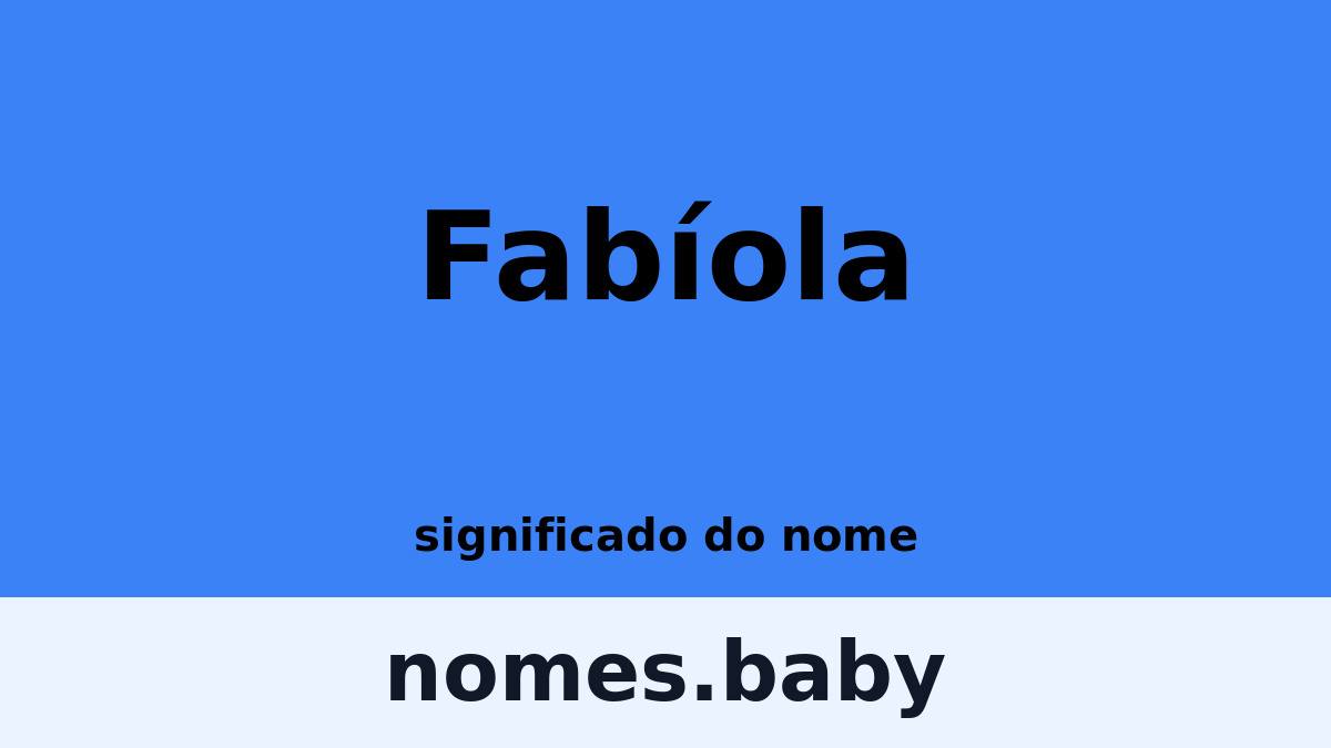 Significado do nome Fabíola