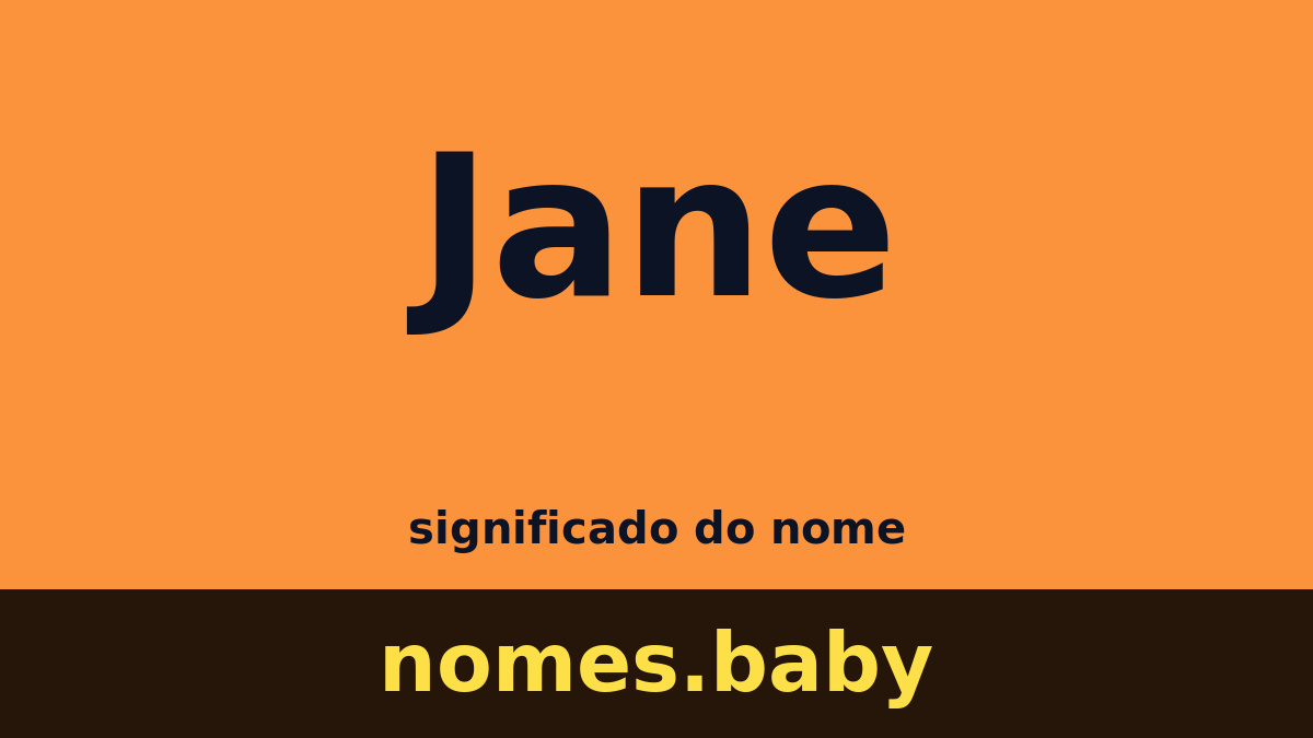 Significado do nome Jane