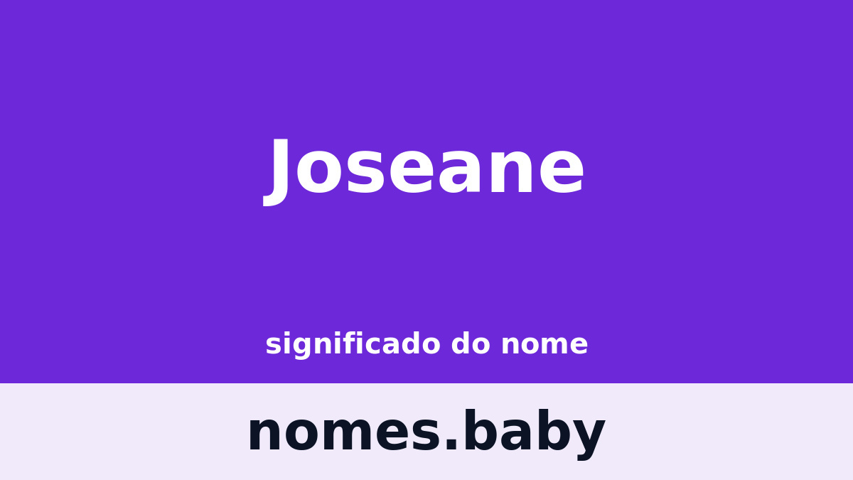 Significado do nome Joseane