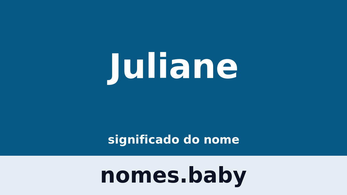 Significado do nome Juliane