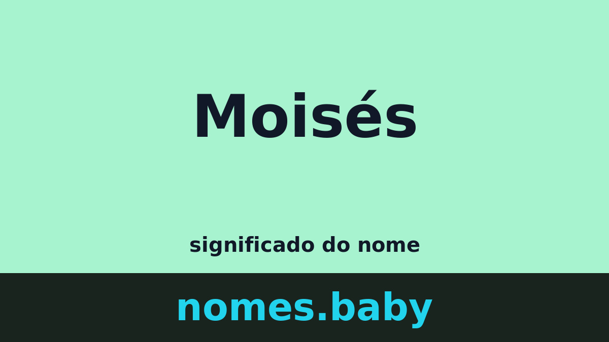 Significado do nome Moisés