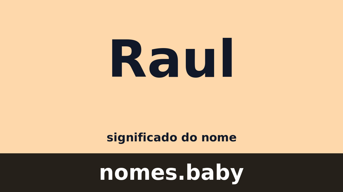 Significado do nome Raul
