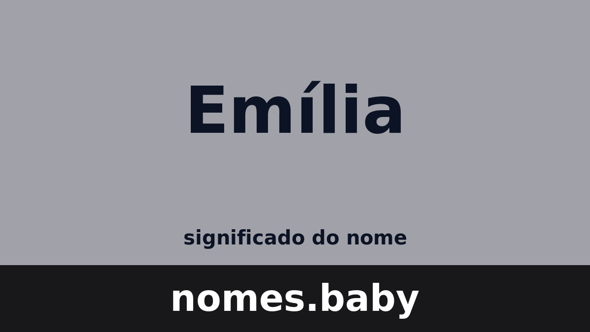 Significado do nome Emília