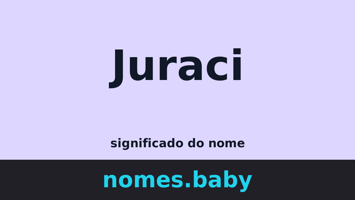 Significado do nome Juraci