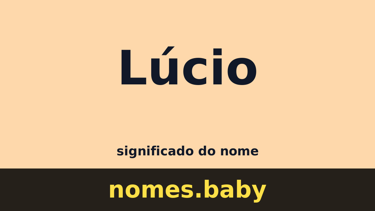 Significado do nome Lúcio
