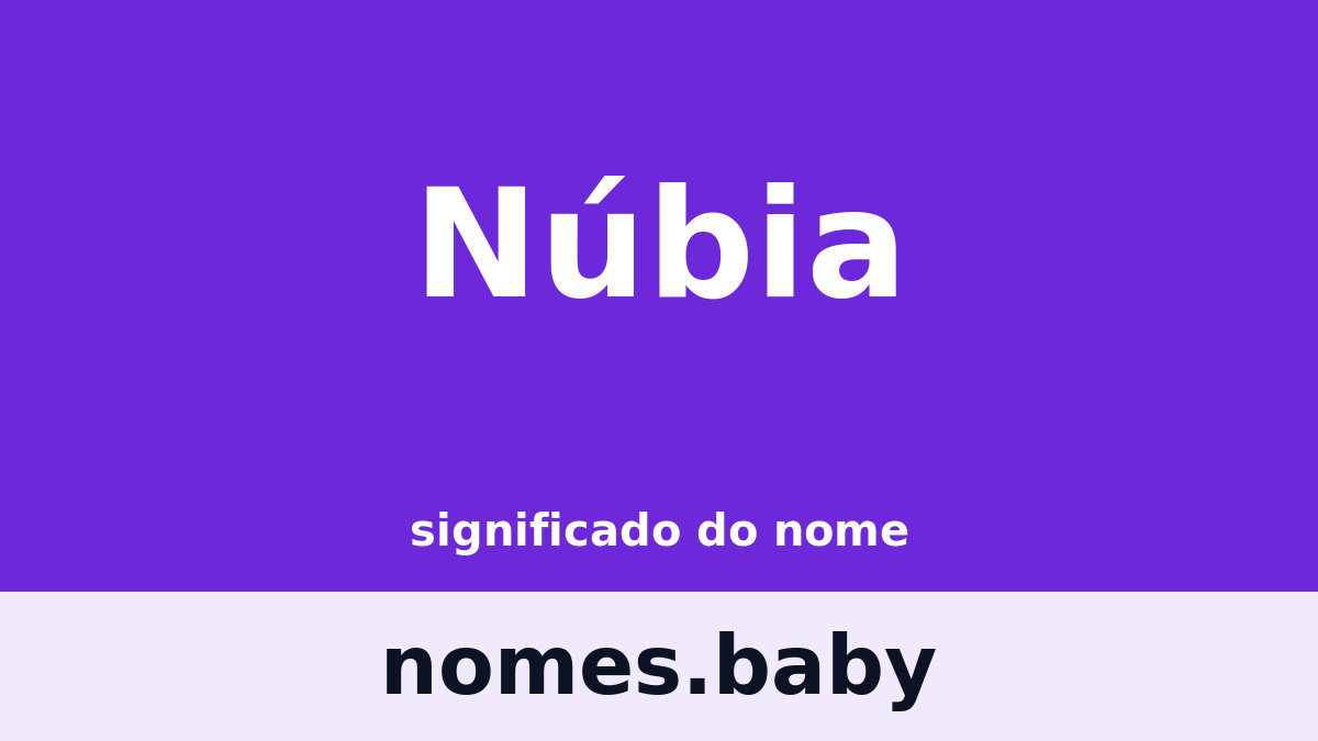 Significado do nome Núbia