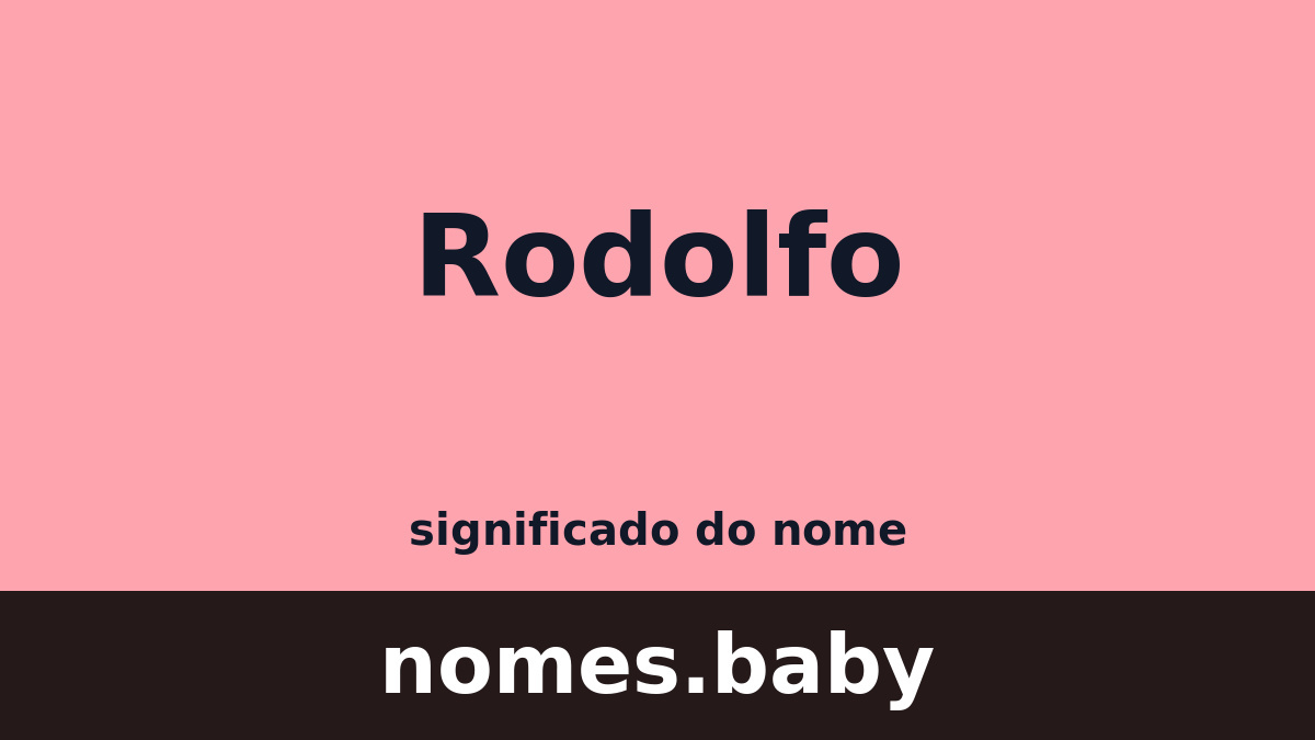 Significado do nome Rodolfo