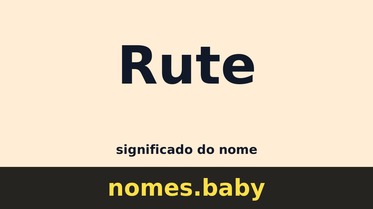 Significado do nome Rute
